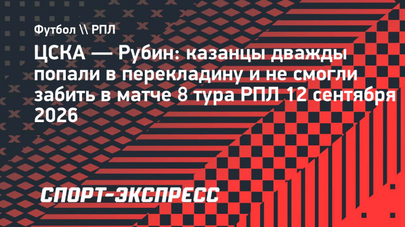 ЦСКА&nbsp;&mdash; &laquo;Рубин&raquo;: казанцы дважды попали в&nbsp;перекладину и&nbsp;не&nbsp;смогли забить
