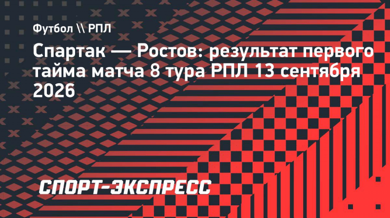 &laquo;Спартак&raquo;&nbsp;&mdash; &laquo;Ростов&raquo;: красно-белые ведут 1:0 после первого тайма