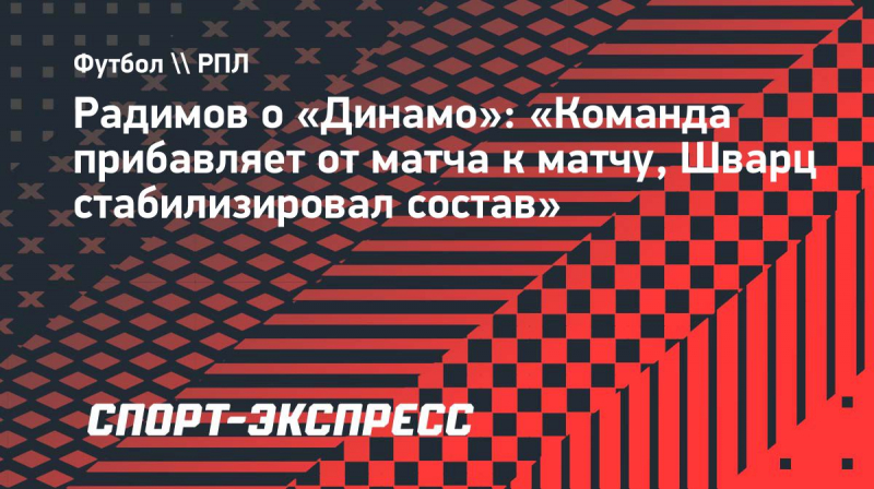 Радимов о &laquo;Динамо&raquo;: &laquo;Команда прибавляет от&nbsp;матча к&nbsp;матчу, Шварц стабилизировал состав&raquo;